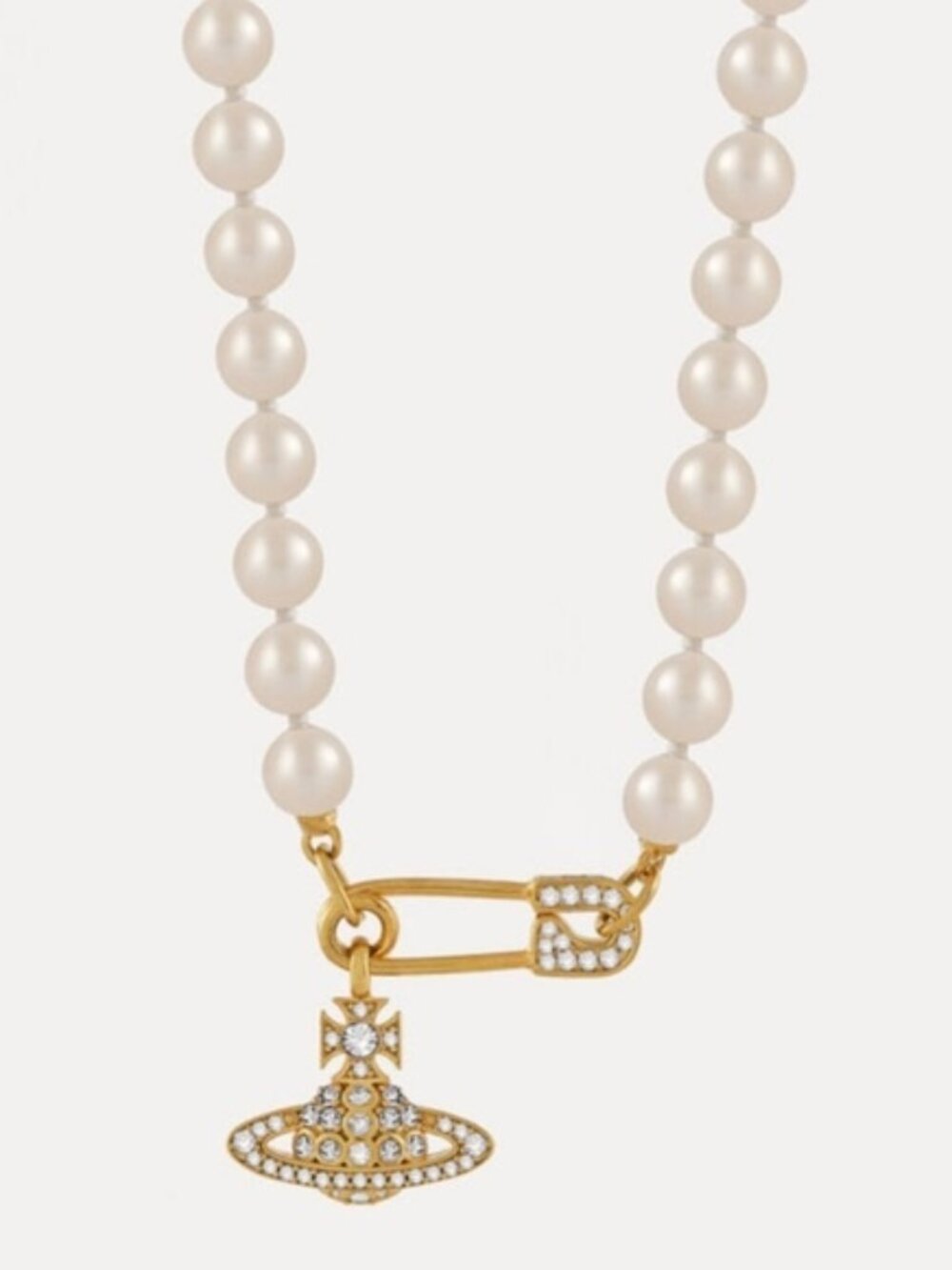 Vivienne Westwood Lucrece pearl necklace Gold